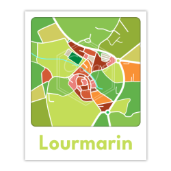 Lourmarin Map Carte Postale