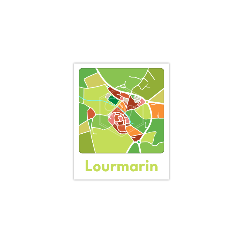 Lourmarin Map Carte Postale