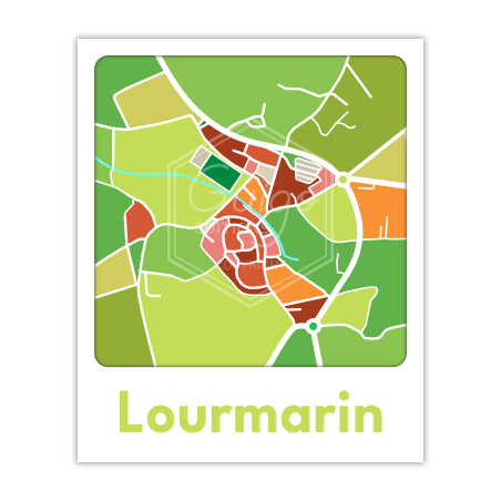 Lourmarin Map Carte Postale